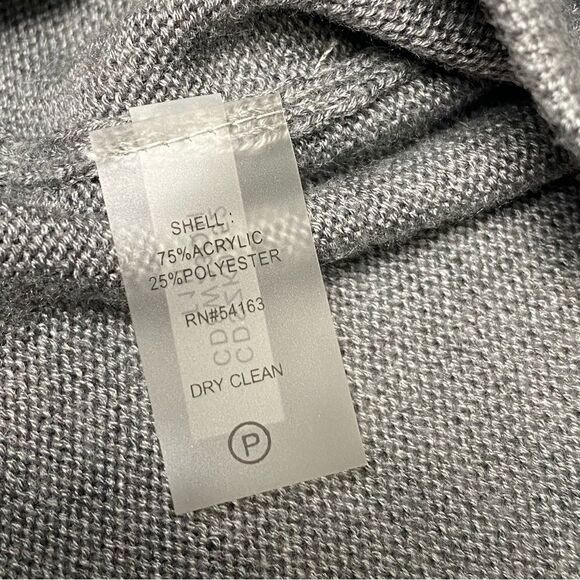 Calvin Klein Gray Long Bell Sleeve Career Wear Knee Length Sweater Dress Size L - Picture 2 of 14